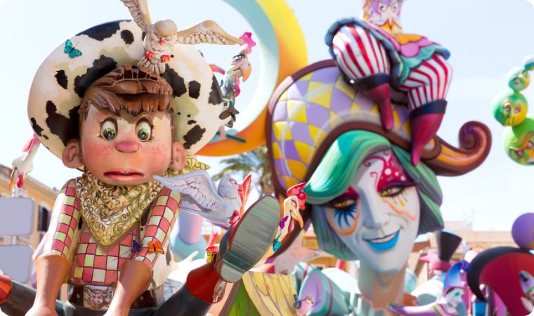 Las Fallas festival in Valencia Spain